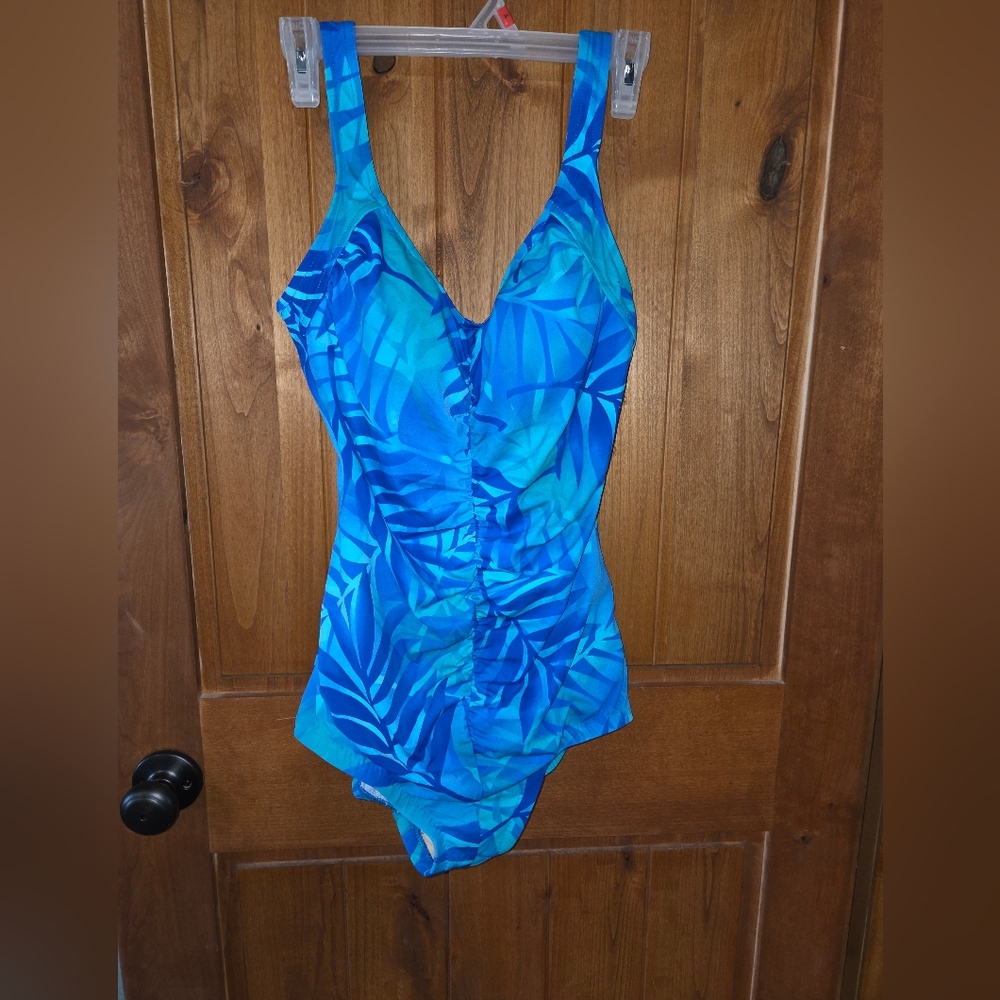 Maxine of Hollywood Blue Tropical One Piece Swimsuit